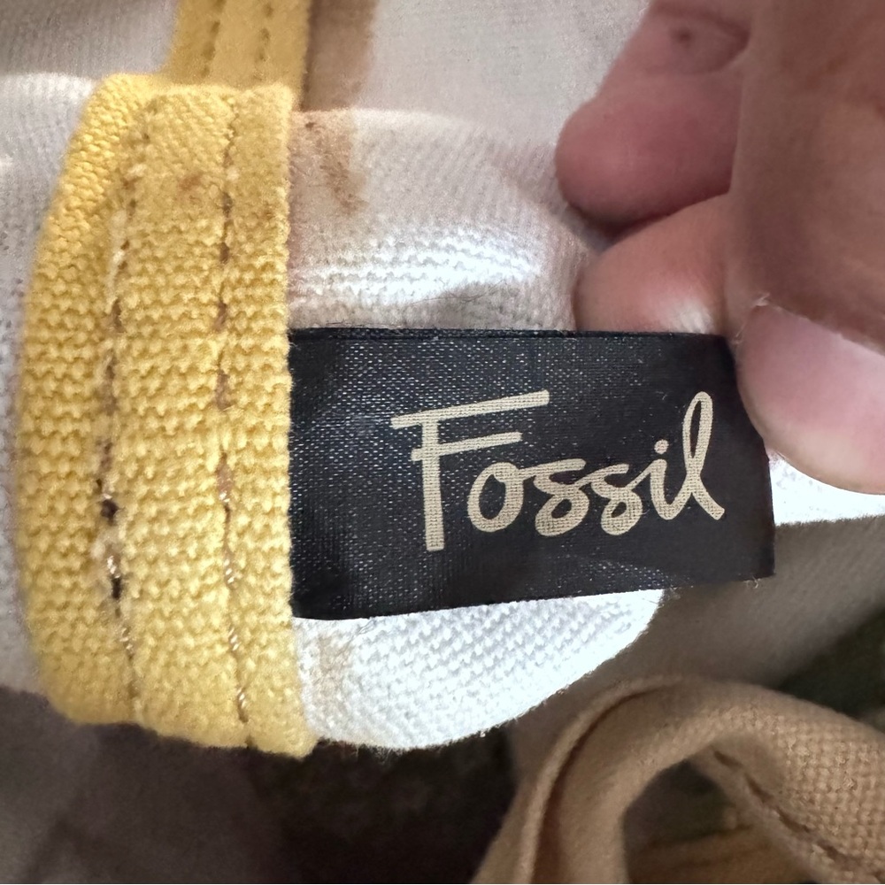 Fossil Tulip Keyper Coated Canvas Tote Handbag - Picture 11 of 16